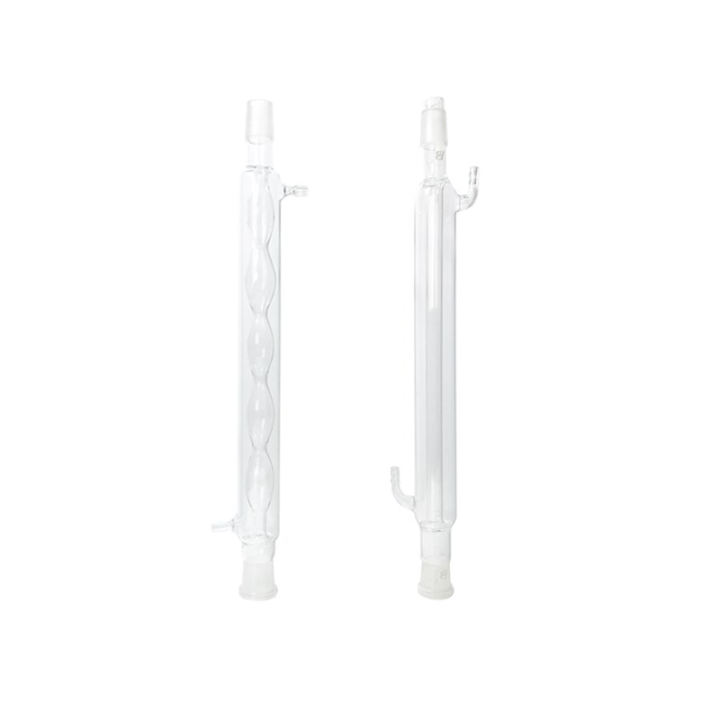 实验室冷凝管球形蛇形直型蒸馏管玻璃回流管标椎磨口教学设备仪器