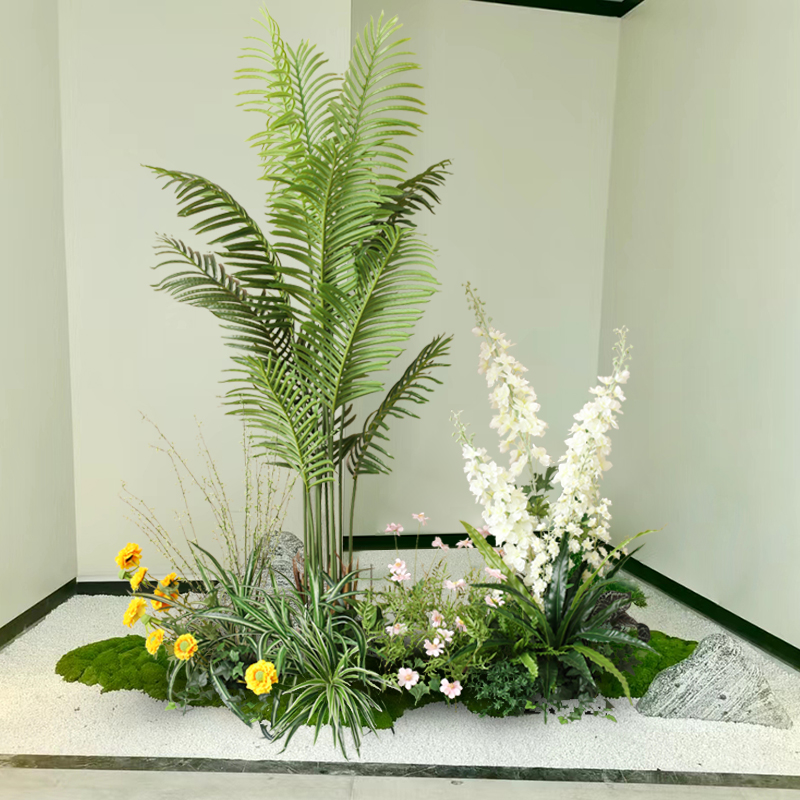 仿真绿植造景装饰大型植物盆载客厅室内橱窗景观墙角草坪花艺