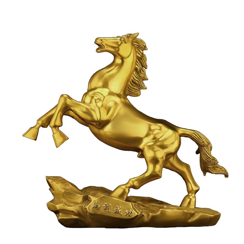 铜马招财摆件马到成功铜工艺品生肖马办公室客厅酒柜家居开业礼品