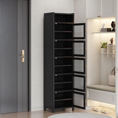 夹缝鞋架子小窄门口家用室内好看多层防尘楠竹鞋柜出租屋好物