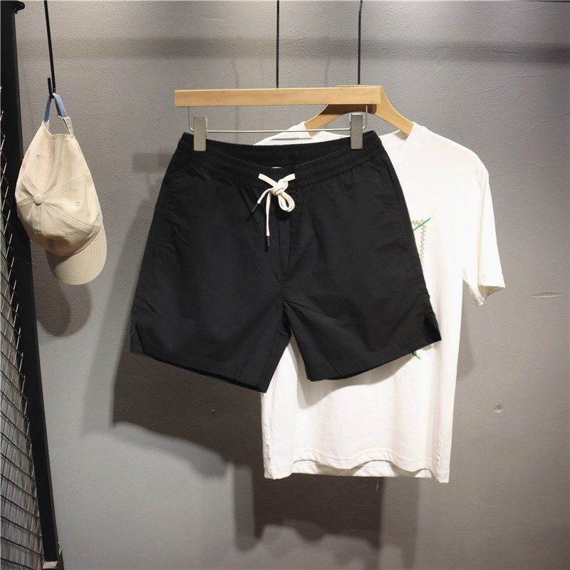 毒类日系复古流行休闲短裤男夏季薄款宽松阔腿四分裤高街黑色裤衩,男装,短裤,淘宝优惠券,粉丝福利购,淘宝优惠卷