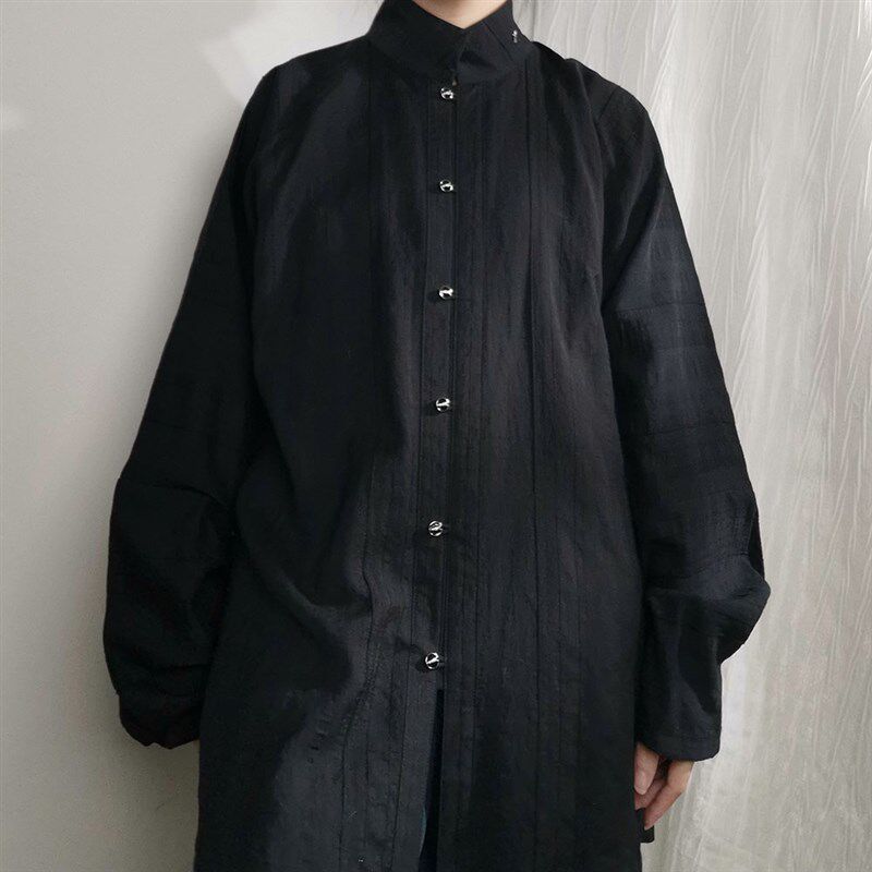 夏酒#澜风伏雨 眀制立领对襟窄袖短衫男汉服日常条纹时尚衬衫夏秋,男装,汉服,淘宝优惠券,粉丝福利购,淘宝优惠卷