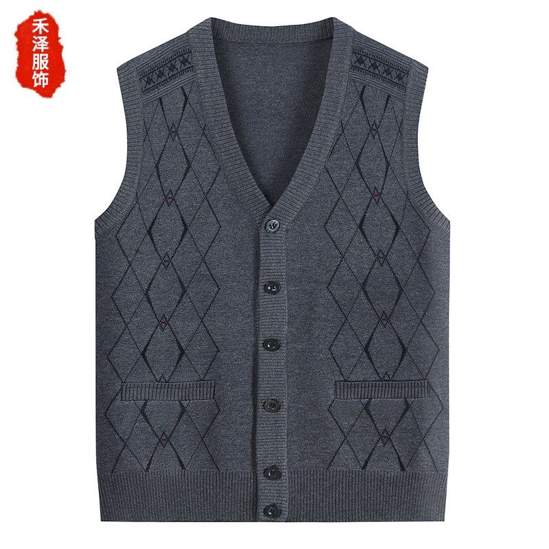 毛背心马甲坎肩男中老年人爷爷父亲爸爸装春秋针织衫外套毛衣马夹,男装,常规马甲,淘宝优惠券,粉丝福利购,淘宝优惠卷