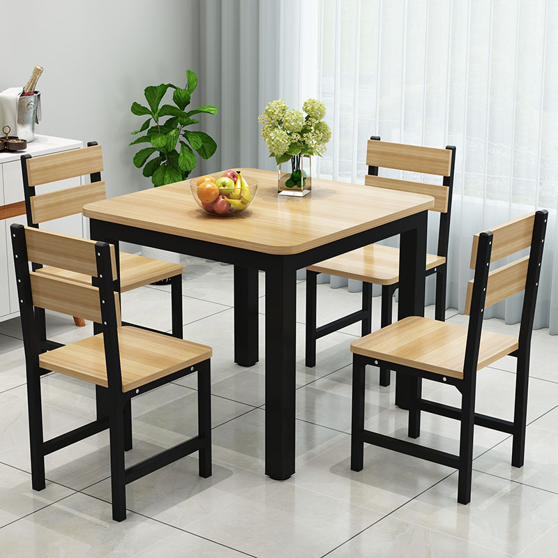 餐桌椅家用小户型餐桌现代吃饭正形方桌饭店经济四方桌子
