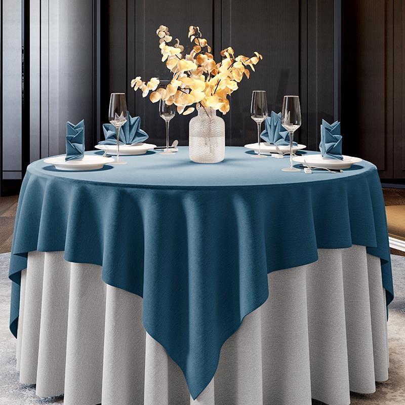 酒店桌布布艺家用加厚欧式餐桌茶几饭店大圆形桌台布餐厅桌布桌裙