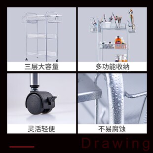 中盛画材 铝合金三层油画车写生绘画车油画架写生便携推车