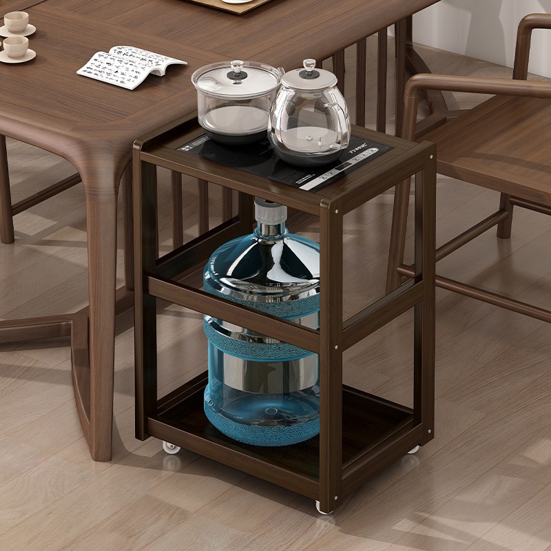 新中式小茶桌边柜家用茶室阳台泡茶茶台烧水壶一体轻奢现代高级感