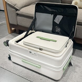 新款侧开盖行李箱女20寸可扩展登机箱男24加厚旅行箱学生拉杆箱30