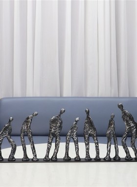 现代简约创意七人组人物雕塑摆件卧室G客厅样板房电视柜家居装饰