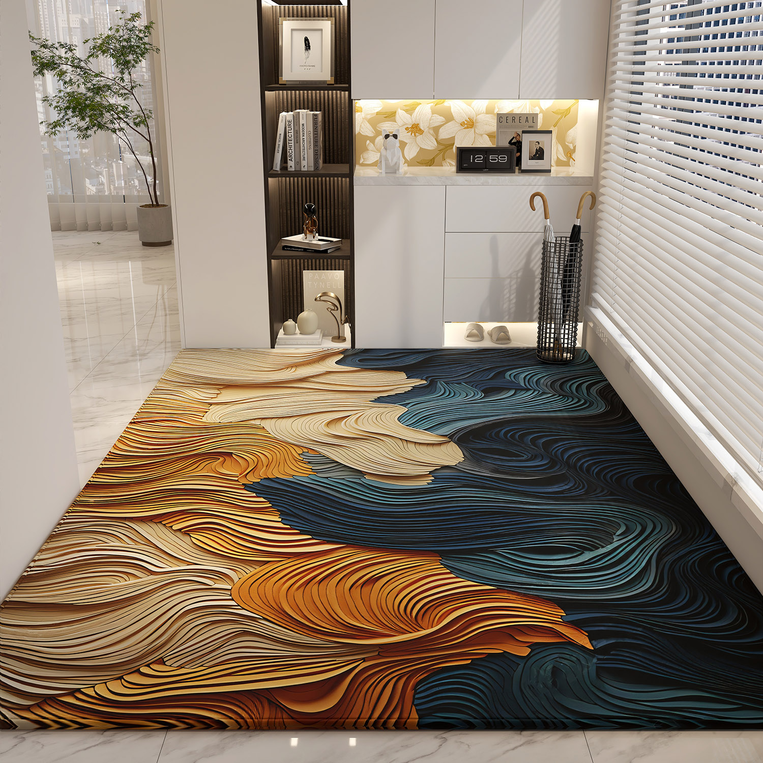 2024新款入户门地垫防滑垫子可裁剪家用地毯定制进门门垫玄关脚垫