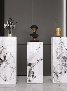 进门玄关装饰沙发旁落地艺术摆件底座客厅工艺品轻奢置物架新房子