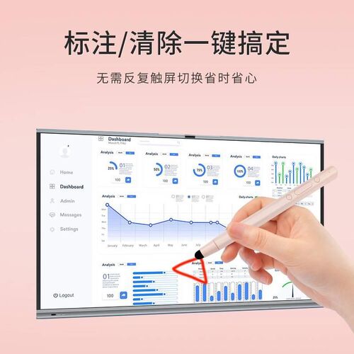 翻页笔教师用伸缩教鞭智能接收器模教学会议一体演示器伸缩电子激