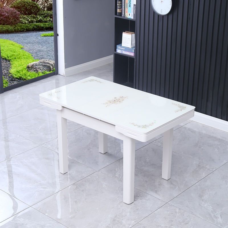 小公寓伸缩餐桌和椅子钢化玻璃与电磁炉拉出家用矩形餐桌,住宅家具,折叠桌,淘宝优惠券,粉丝福利购,淘宝优惠卷