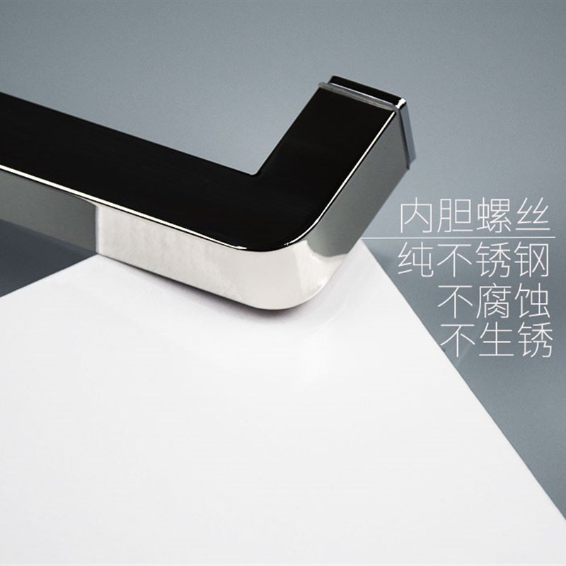 玻璃门拉手不锈钢淋浴房拉手移门把手方管加厚浴室扶手440亮光