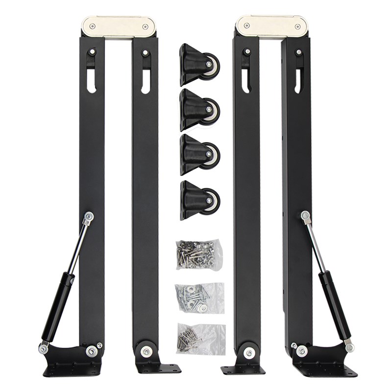 下翻式可折叠桌伸缩桌面抽拉伸缩餐桌书桌子隐形五金配件滑轨轨道