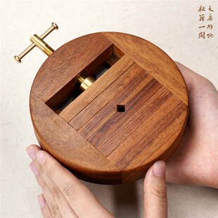 耘籍阁印床篆刻圆形底座转盘夹木固定器夹具工具工作印章雕刻台刻
