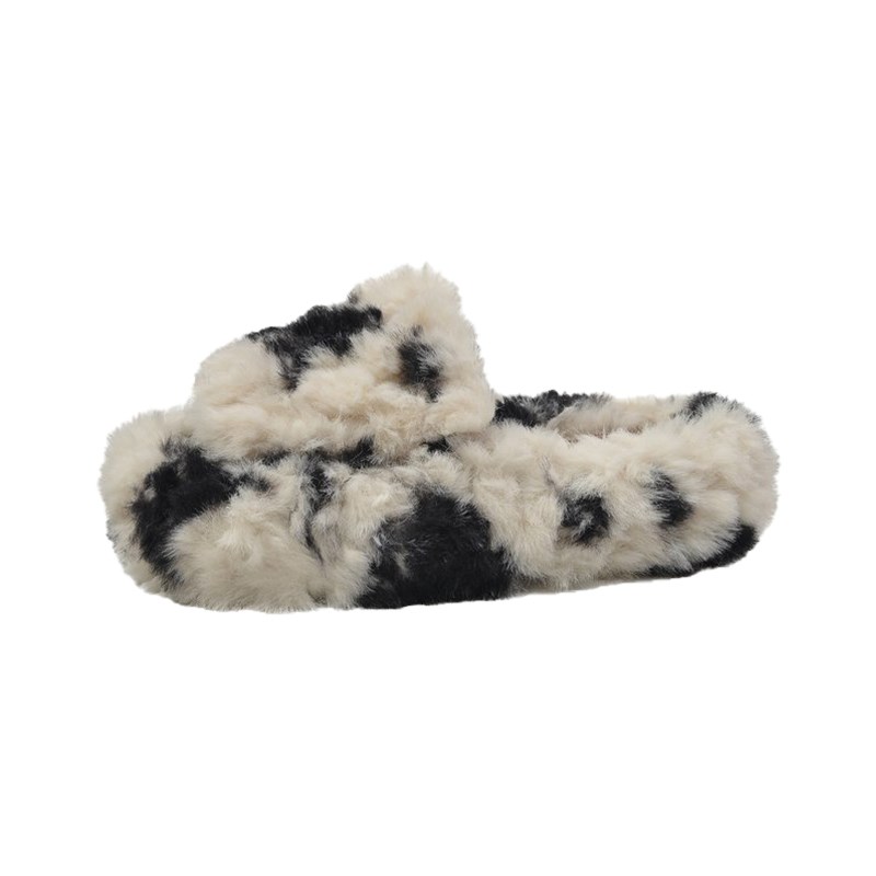 毛绒拖鞋女款冬季202新款厚底男款外穿防滑棉拖保暖家用棉拖鞋