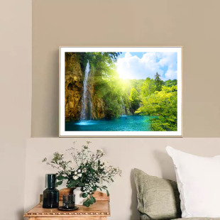 风景挂画现代客厅壁画小户型房间装 饰画宾馆酒店卧室墙画