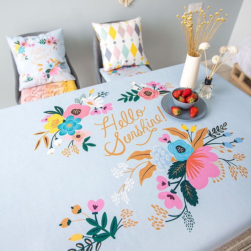 桌布in桌布布艺棉麻小新桌布防水防烫加厚桌布茶几桌布长方形