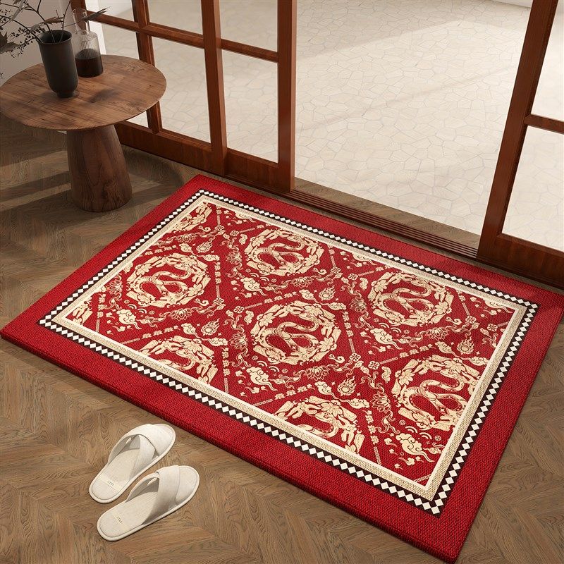 喜庆入户门地垫进门垫可裁剪家用地毯红色大门口垫子玄关脚垫防滑,居家布艺,入户地垫,淘宝优惠券,粉丝福利购,淘宝优惠卷