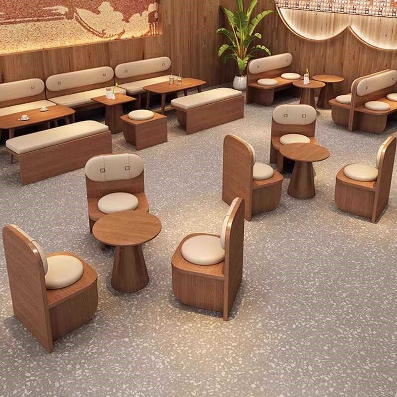 卡座沙发奶茶店桌椅组合咖啡厅餐桌商用酒吧餐饮茶楼靠墙实木座椅,商业/办公家具,卡座,淘宝优惠券,粉丝福利购,淘宝优惠卷