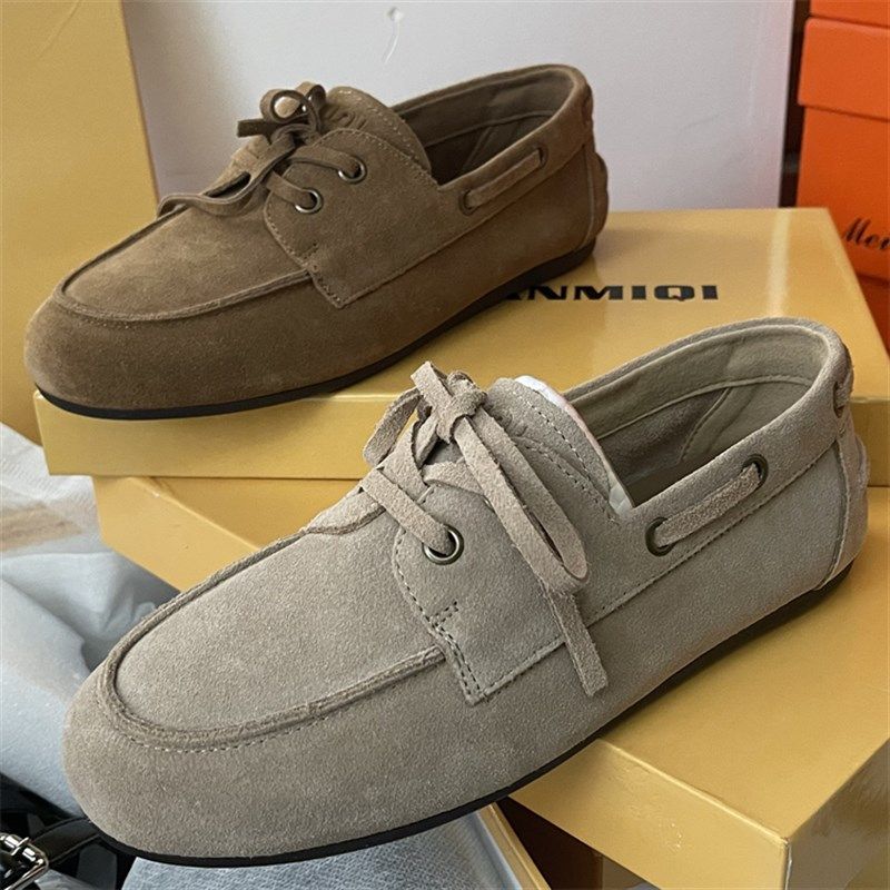 磨砂牛皮豆豆鞋平底2025春季新款女鞋时尚气质浅口单鞋一脚蹬软底,女鞋,时尚休闲鞋,淘宝优惠券,粉丝福利购,淘宝优惠卷