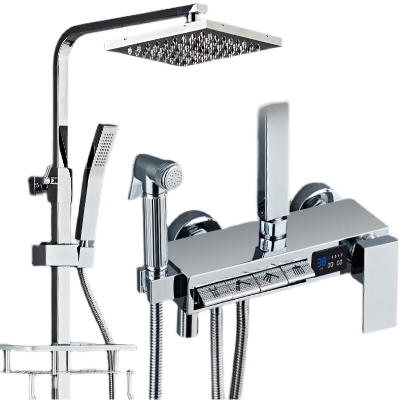 新品全铜淋浴花洒套o装家用浴室恒温沐浴器增压淋雨花洒喷头淋浴