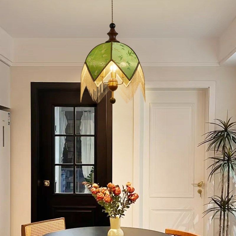 法式中古风吊灯高级感创意吧台茶室玄关南洋风书房卧室床头灯,家装灯饰光源,餐厅吊灯,淘宝优惠券,粉丝福利购,淘宝优惠卷