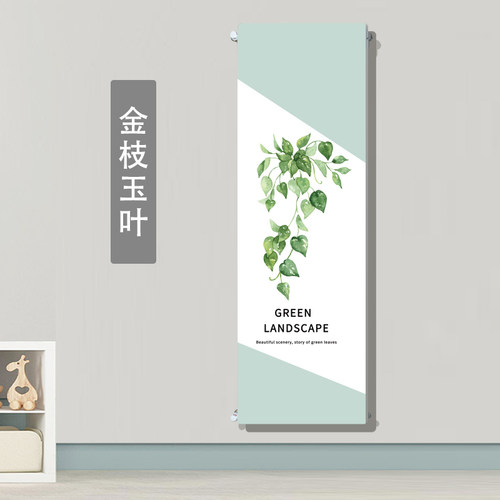 定制通用暖气片罩布艺竖款全包暖气罩遮挡防尘罩防熏黑盖布装饰罩