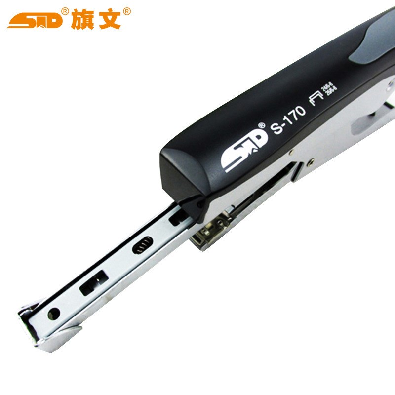 旗文厚层手握大号订书机外卖打包工厂手工包装装订按键钳式订书器