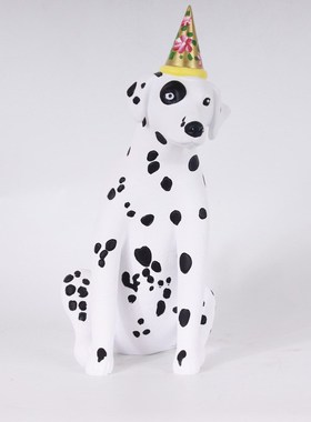 现代创意动物卡通狗狗艺术雕塑公仔样板间儿童房软装饰品