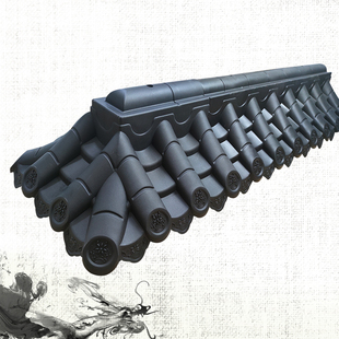 围墙瓦堵头面墙头瓦封头马头墙树脂瓦仿古一体瓦片墙帽