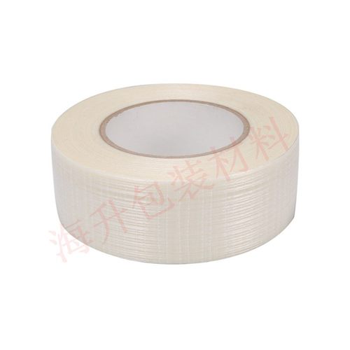 纸箱印刷专用条纹纤维胶带 一字胶带横纹胶带固定挂条片基粘性强