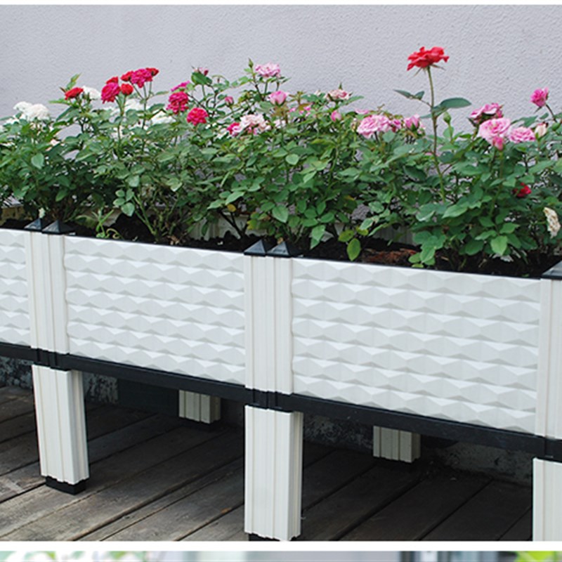阳台种菜盆蔬菜种植箱特大花箱塑料花盆长方形种植槽瓜果种植花槽