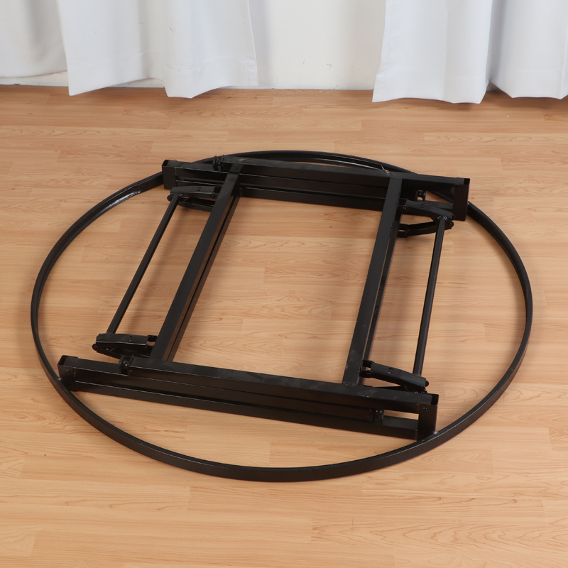 大圆桌支架方桌支架折叠桌酒店大圆桌加圈架折叠架桌脚桌腿铁架子