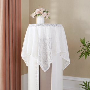 唯米99现代家用蕾丝布艺圆柱立柜空调罩盖巾欧式防尘布遮盖