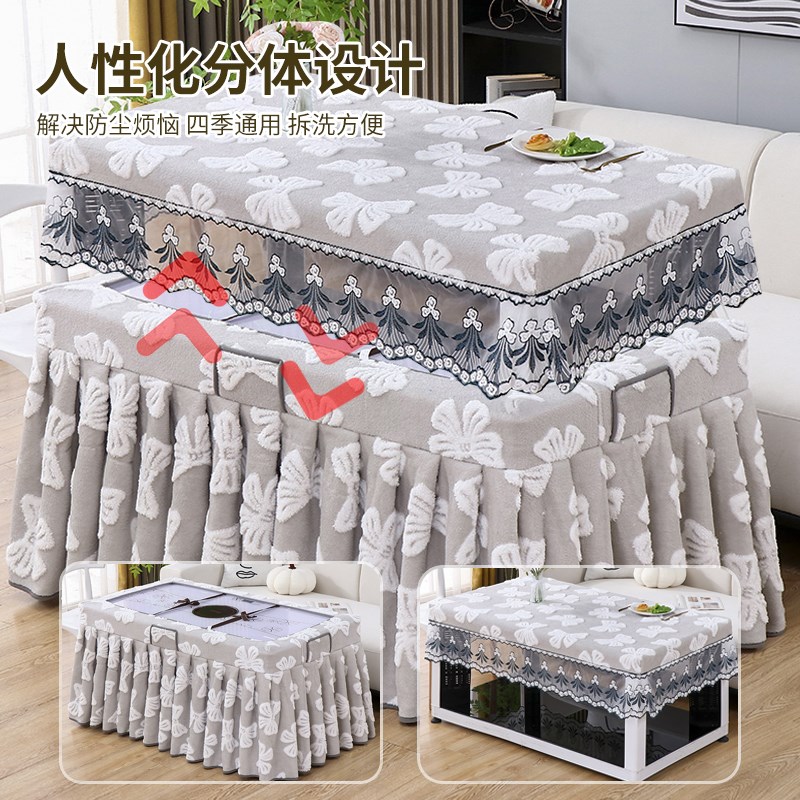 新款加厚烤火桌子罩长方形烤火炉罩取暖桌桌布电炉罩烤火被