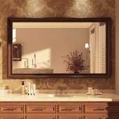 中古风复古浴室镜子墙自粘洗手间酒店洗手盆挂墙式 厕所镜