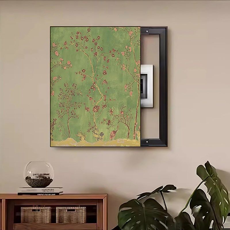 绿植繁中古风电表箱装饰画客厅配电箱电闸盒遮挡挂画免打孔,家居饰品,现代装饰画,淘宝优惠券,粉丝福利购,淘宝优惠卷