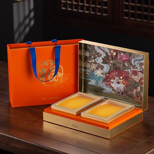 拼四宝名贵礼品盒三拼礼盒滋补鱼胶菌菇石斛洋参干货通用包装盒