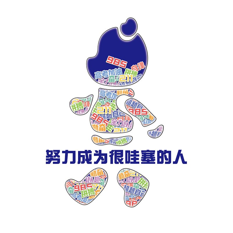 高三班级布置教室装饰文化墙励志标语墙贴努力成为一个很哇塞的人