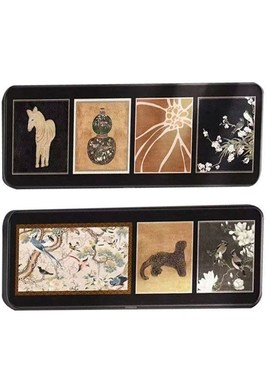 中古风桌面摆台画法式复古入户玄关柜摆件高级感客厅电视柜装饰品