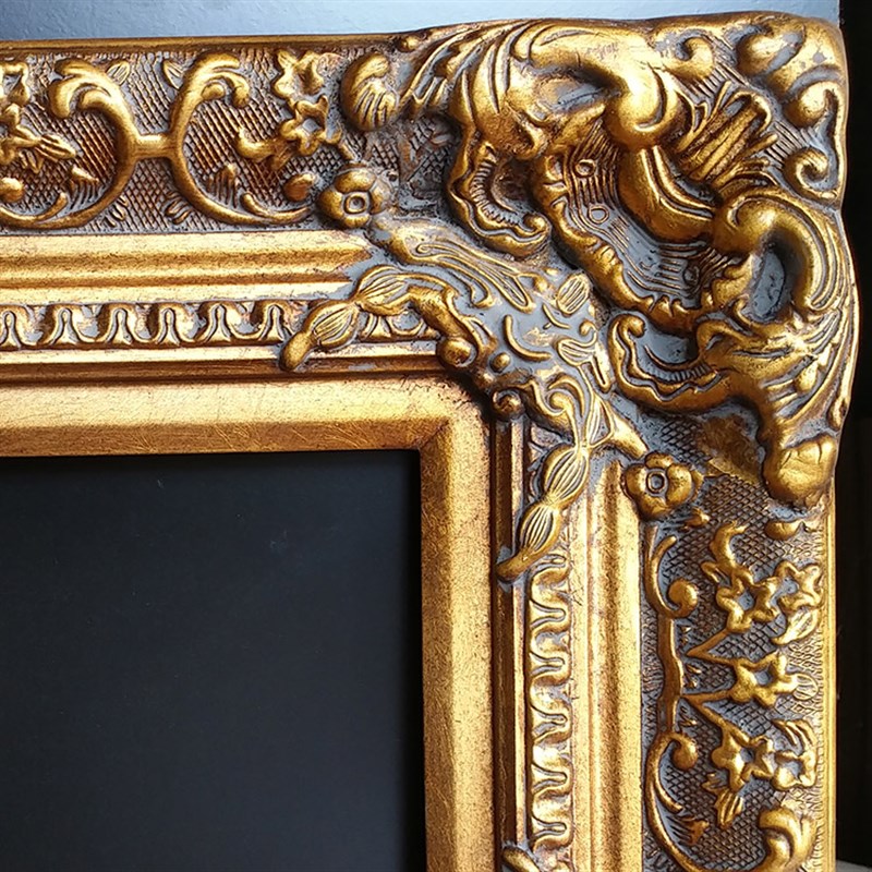 欧式实木画框 小尺寸方框 金色做旧实木框宽cm厚度5厘米