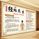 经络养生图简介壁纸中医馆诊所背景展板海报装 饰壁画推拿理疗墙纸