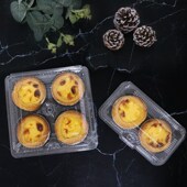 粒装 盒一次性塑料蛋挞盒两四六粒蛋挞吸塑盒子 蛋挞包装