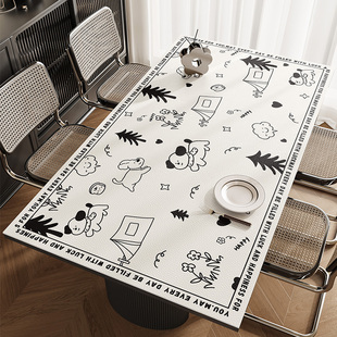 高级感桌布防油防水免洗防烫餐桌桌垫家用茶几台布客厅桌面保护垫