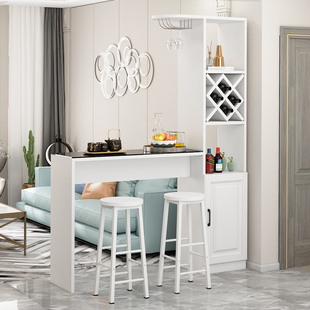 家用小吧台现代玄关餐桌小户型柜酒吧台一体桌靠墙门厅柜