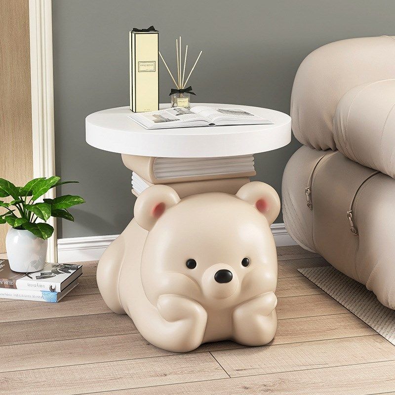 奶油风边几床头柜熊落地家居饰品客厅电视柜沙发乔迁新居礼品,家居饰品,落地摆件,淘宝优惠券,粉丝福利购,淘宝优惠卷