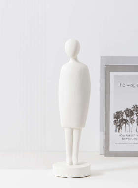 样板房人物摆件玄关北欧装饰品艺术奢软酒柜电视柜客厅轻简约现代