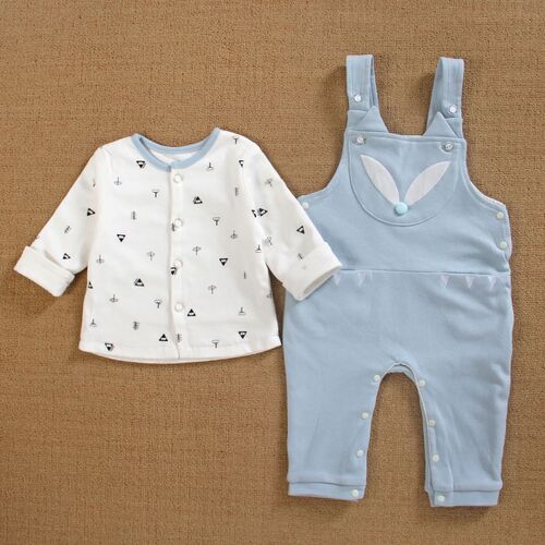 女婴儿衣服连体背带裤两件套装外出服3个月6款男宝宝春秋装纯棉季